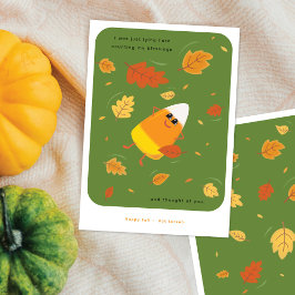 Counting My Blessings | Cute Green Candy Corn Fall シーズンカード