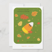 Counting My Blessings | Cute Green Candy Corn Fall シーズンカード (正面)
