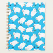Counting Sheep Blue Nursery Pattern プランナー手帳 (正面)