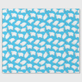 Counting Sheep Blue Nursery Pattern ラッピングペーパー (フラット)