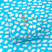 Counting Sheep Blue Nursery Pattern ラッピングペーパー