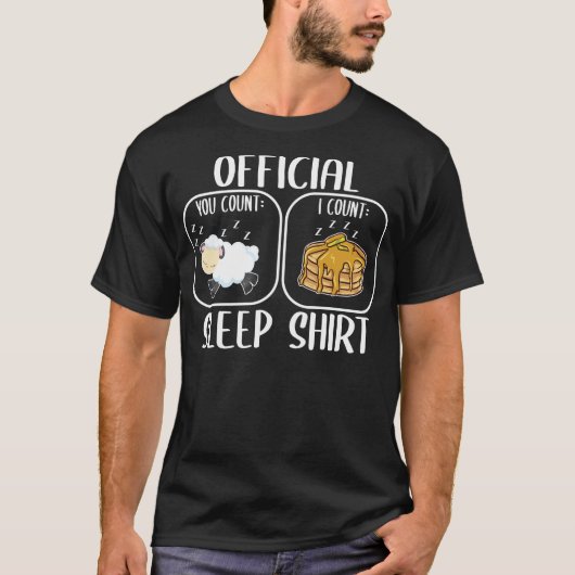Counting Sheep Pancakes Sleep Shirt Tシャツ (正面)