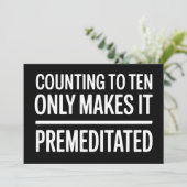 Counting To Ten Only Makes It Premeditated Funny 招待状 (スタンド正面)