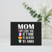 Countries Flag Happy Mothers Day Gift For Mom ポストカード (スタンド正面)
