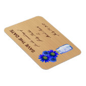 Country 素朴 Blue Mason Jar日付磁石を保存 マグネット (右側)