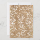 Country 素朴 Burlap Photoの結婚サンキューカード サンキューカード (裏面)