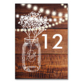 COUNTRY 素朴 MASON JARテーブル番号 テーブルナンバー (裏面)