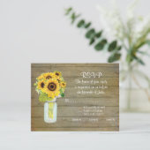 Country 素朴 Mason Jar Flowers Sunflower RSVP (スタンド正面)