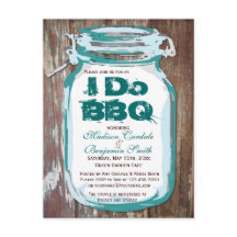 Country 素朴 Mason Jar I do BBQポストカード