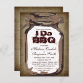 Country 素朴 Mason Jar I do BBQポストカード インビテーションポストカード (正面/裏面)