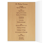 Country 素朴 Purple Mason Jarsプログラムカード (内側 (左))