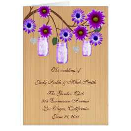 Country 素朴 Purple Mason Jarsプログラムカード