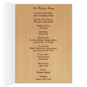 Country 素朴 Purple Mason Jarsプログラムカード (内側 (右))