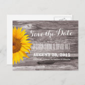 Country 素朴 Sunflower Wood保存日 案内ポストカード (正面/裏面)