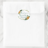 Country 素朴 Sunflowers Greeneryの結婚予算 ラウンドシール (バッグ)