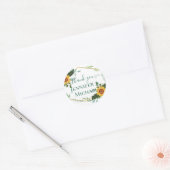 Country 素朴 Sunflowers Greeneryの結婚予算 ラウンドシール (封筒)