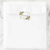 Country 素朴 Sunflowers Greeneryの結婚予算 ラウンドシール (バッグ)