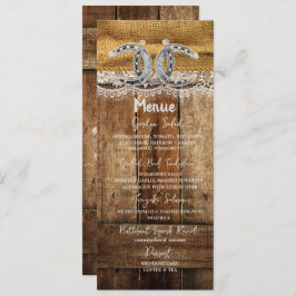 Country 素朴 Westernのメ結婚ニュー・カード メニュー