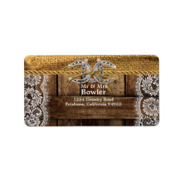 Country 素朴 Westernの結婚Return AddressLabel ラベル