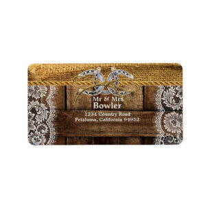 Country 素朴 Westernの結婚Return AddressLabel ラベル