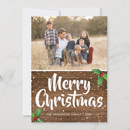 Country 素朴 Winter Merry Christmasの写真 シーズンカード (正面)