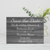Country 素朴 Wooden Save The Date 案内状 (スタンド正面)