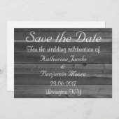Country 素朴 Wooden Save The Date 案内状 (正面/裏面)
