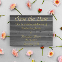 Country 素朴 Wooden Save The Date