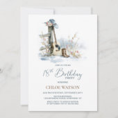 Country and Western Winter 18th Birthday Party 招待状 (正面)
