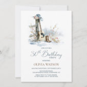 Country and Western Winter 30th Birthday Party 招待状 (正面)