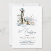 Country and Western Winter 50th Birthday Party 招待状 (正面)