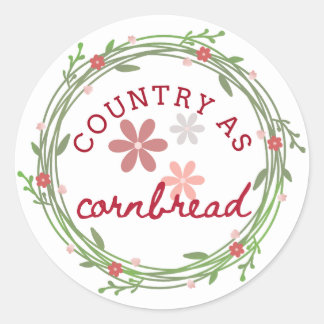Country as Cornbread Sticker ラウンドシール