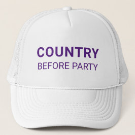 Country Before Party Political  キャップ