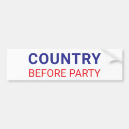 Country Before Party Political  バンパーステッカー