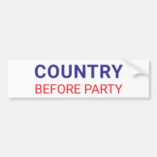 Country Before Party Political  バンパーステッカー