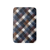 Country Blue Red White Grey Squares   バスマット (正面縦)