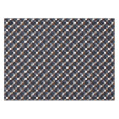 Country Blue Red White Grey Squares Christmas テーブルクロス (正面(横))