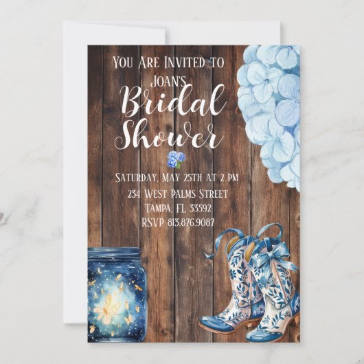 Country Bridal Shower Invitation  招待状 (正面)