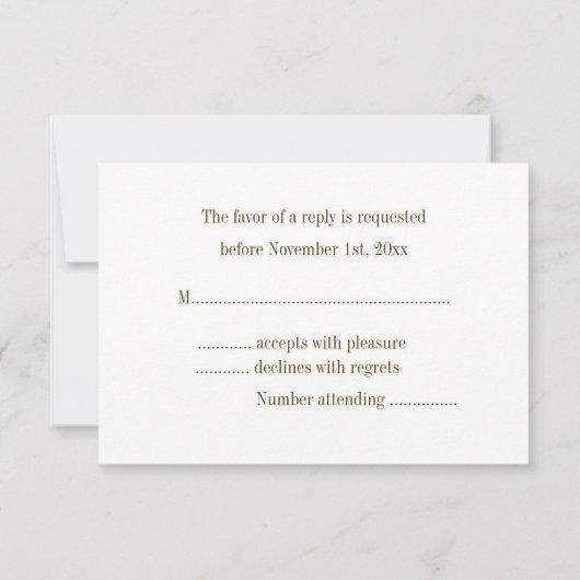 Country Buck素朴とDoe RSVPの発表 出欠カード (裏面)