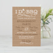 Country Burlap I DO BBQ Engagement Party Inviten 招待状 (スタンド正面)
