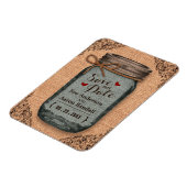 Country Burlap Jar素朴ヴィンテージ日付の保存 マグネット (左側)