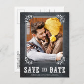 COUNTRY CHALKBOARD素朴日付ポストカードを保存 案内ポストカード (正面/裏面)