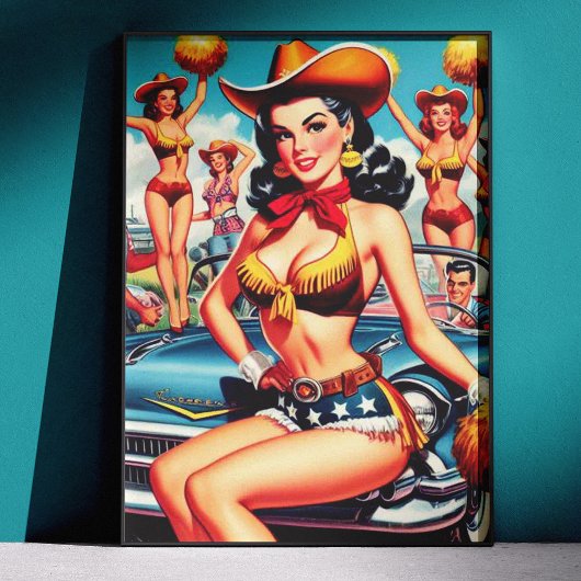 Country Cheerleader Pin-up ポスター