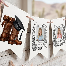 Country Chic Country Graduation School Years Photo バンティングフラッグ