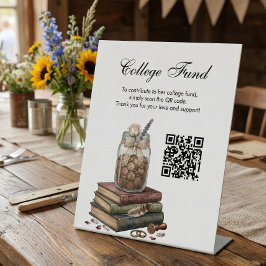 Country Chic Graduation College Fund QR Code  台座サイン