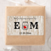 Country chic mason jar wedding ラベル (インサイチュ)