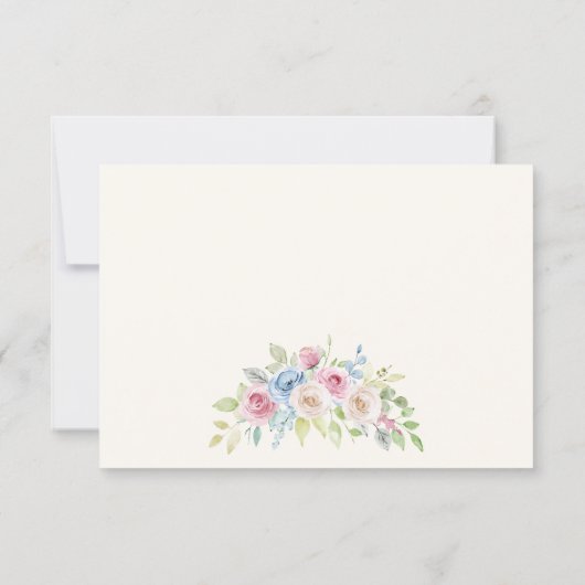 Country chic pastel and cream  Wedding RSVP  (裏面)