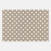 Country Chic White On Faux Brown Kraft Paper ラッピングペーパーシート (正面3)