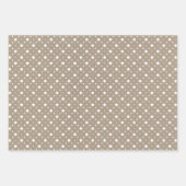 Country Chic White On Faux Brown Kraft Paper ラッピングペーパーシート (正面)