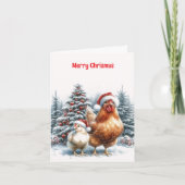 Country Chicken Christmas Card カード (正面)